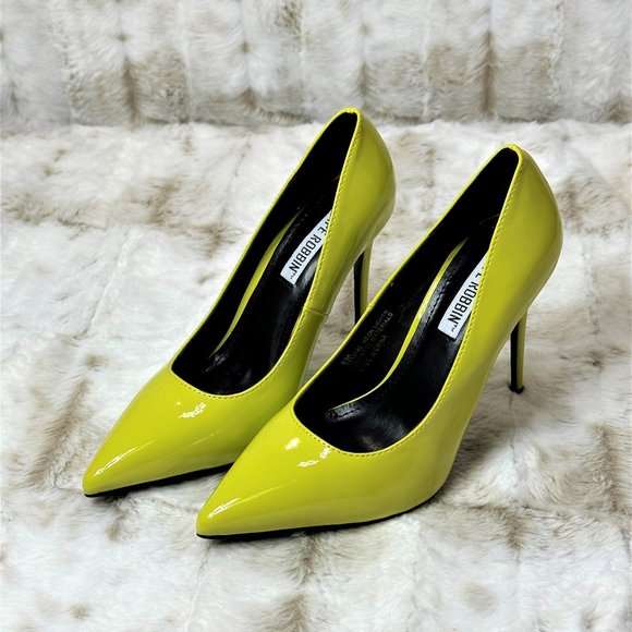 Cape Robbin Lime Yellow 4" Stiletto Pumps - Picture 5 of 8